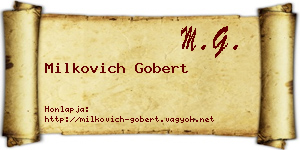 Milkovich Gobert névjegykártya